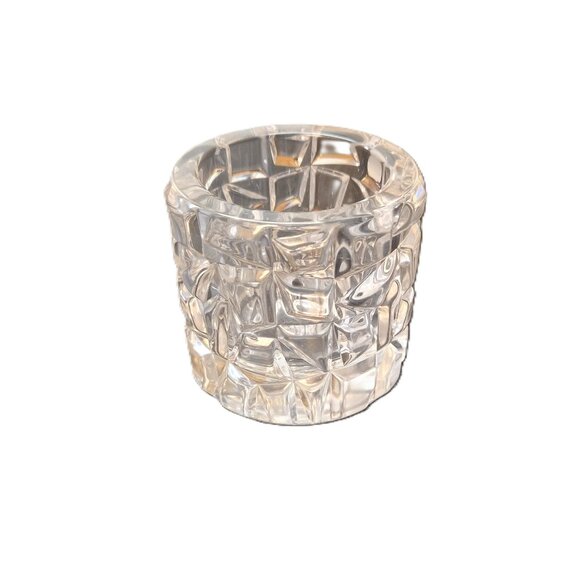 Tiffany & Co. Rock Cut Crystal Votive Candle Holder Made in Germany Discontinued - Picture 2 of 8